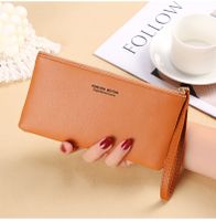 Women's Solid Color Pu Leather Zipper Wallets sku image 9