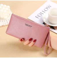 Women's Solid Color Pu Leather Zipper Wallets sku image 11