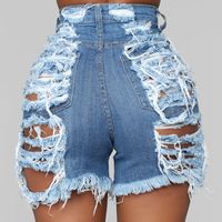 Women's Daily Streetwear Solid Color Shorts Washed Jeans Straight Pants main image 5