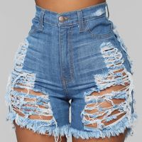 Women's Daily Streetwear Solid Color Shorts Washed Jeans Straight Pants main image 4