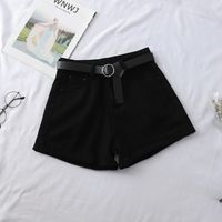 Women's Daily Retro Solid Color Shorts Washed Jeans main image 5