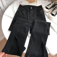Women's Daily Retro Solid Color Full Length Washed Jeans main image 5