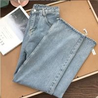 Women'S Daily Retro Solid Color Full Length Washed Jeans main image 3