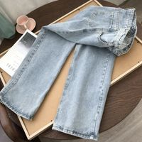 Women'S Daily Retro Solid Color Full Length Washed Jeans main image 2