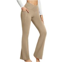 Women's Daily Fashion Solid Color Full Length Pocket Flared Pants main image 2
