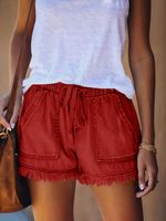 Femmes Du Quotidien Mode Couleur Unie Shorts Lavé Jeans main image 2