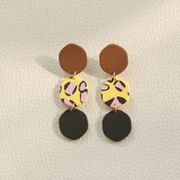 1 Pair Vacation Fashion Geometric Heart Shape Arylic Soft Clay Women's Drop Earrings sku image 7