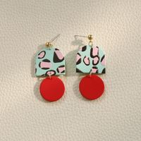 1 Pair Vacation Fashion Geometric Heart Shape Arylic Soft Clay Women's Drop Earrings sku image 4