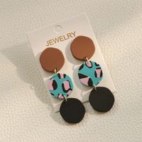 1 Pair Vacation Fashion Geometric Heart Shape Arylic Soft Clay Women's Drop Earrings sku image 8