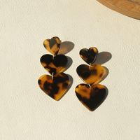 1 Par Moda Forma De Corazón Arílico Mujeres Pendientes De Gota sku image 6