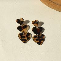 1 Pair Fashion Heart Shape Arylic Women's Drop Earrings sku image 4