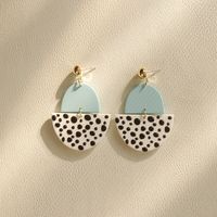 1 Pair Fashion Round Spot Watermelon Arylic Women's Drop Earrings sku image 1