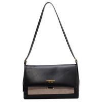 Femmes Petit Faux Cuir Couleur Unie Vêtement De Rue Carré Boucle Magnétique Sac Bandoulière sku image 1