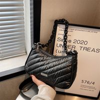 Women's Small All Seasons Pu Leather Solid Color Streetwear Square Zipper Shoulder Bag main image 6