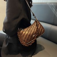 Women's Small All Seasons Pu Leather Solid Color Streetwear Square Zipper Shoulder Bag main image 3