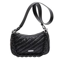 Women's Small All Seasons Pu Leather Solid Color Streetwear Square Zipper Shoulder Bag sku image 1