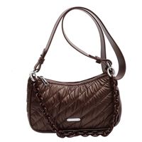 Women's Small All Seasons Pu Leather Solid Color Streetwear Square Zipper Shoulder Bag sku image 3