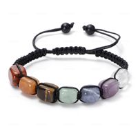 1 Piece Vacation Multicolor Natural Stone Agate Rope Twist Unisex Bracelets main image 3