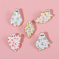 Cute Heart Shape Flower Ghost Alloy Plating Unisex Brooches main image 5