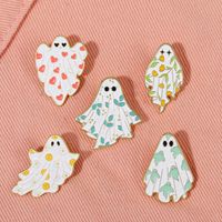 Cute Heart Shape Flower Ghost Alloy Plating Unisex Brooches main image 1