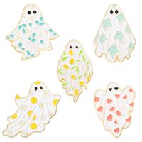 Cute Heart Shape Flower Ghost Alloy Plating Unisex Brooches main image 4