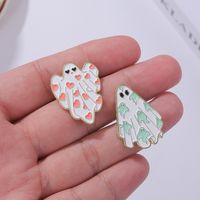 Cute Heart Shape Flower Ghost Alloy Plating Unisex Brooches main image 3