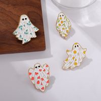 Cute Heart Shape Flower Ghost Alloy Plating Unisex Brooches main image 2