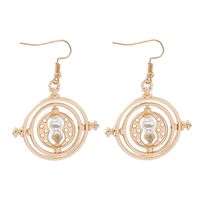 1 Pair Fashion Hourglass Metal Patchwork Women's Chandelier Earrings sku image 1