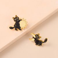 Fashion Sun Moon Cat Alloy Plating Unisex Brooches main image 3