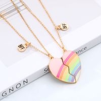 Cute Letter Heart Shape Alloy Enamel Valentine's Day Women's Pendant Necklace main image 6