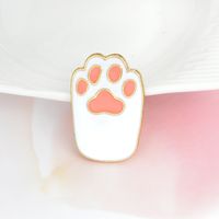 Cute Paw Print Alloy Stoving Varnish Unisex Brooches sku image 2