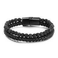 1 Pieza Estilo Étnico Giro Aleación Piedra Natural Roca Volcánica Hombres Pulsera sku image 15