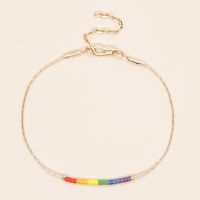 1 Piece Simple Style Colorful Alloy Beaded Unisex Bracelets sku image 1