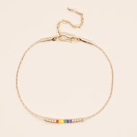 1 Piece Simple Style Colorful Alloy Beaded Unisex Bracelets sku image 6