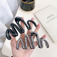 Simple Style Solid Color Alloy Polishing Hair Claws 1 Piece main image 5