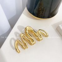 Simple Style Solid Color Alloy Polishing Hair Claws 1 Piece sku image 1