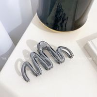 Simple Style Solid Color Alloy Polishing Hair Claws 1 Piece sku image 2