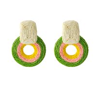 1 Pair Simple Style Circle Alloy Stoving Varnish Hollow Out Women's Drop Earrings main image 4