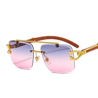 Vacation Gradient Color Pc Square Frameless Women's Sunglasses sku image 8
