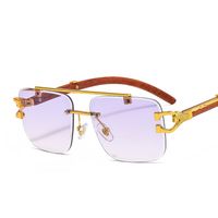 Vacation Gradient Color Pc Square Frameless Women's Sunglasses sku image 6