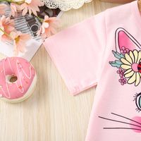 Fashion Cat Printing Polyester Girls Dresses main image 3
