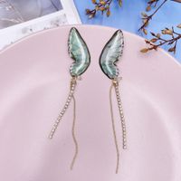 1 Pair Fashion Butterfly Metal Epoxy Inlay Rhinestones Women's Drop Earrings sku image 3