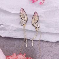 1 Pair Fashion Butterfly Metal Epoxy Inlay Rhinestones Women's Drop Earrings sku image 19