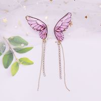 1 Pair Fashion Butterfly Metal Epoxy Inlay Rhinestones Women's Drop Earrings sku image 9