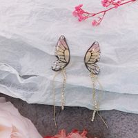 1 Pair Fashion Butterfly Metal Epoxy Inlay Rhinestones Women's Drop Earrings sku image 20