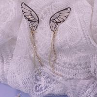 1 Pair Fashion Butterfly Metal Epoxy Inlay Rhinestones Women's Drop Earrings main image 1