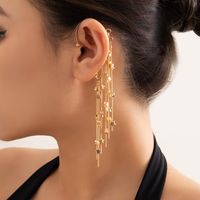 Fashion Geometric Tassel Alloy Copper Earrings Plating Arylic Artificial Pearl Copper Earrings sku image 7