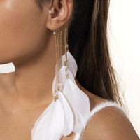 Fashion Geometric Tassel Alloy Copper Earrings Plating Arylic Artificial Pearl Copper Earrings sku image 8
