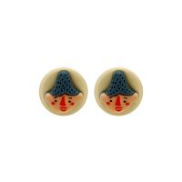 1 Pair Fashion Animal Pineapple French Fries Alloy Resin Plating Women's Drop Earrings sku image 12