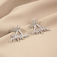 1 Set 1 Pair Fashion Leaf Star Snowflake Alloy Pearl Plating Inlay Zircon Women's Drop Earrings sku image 12